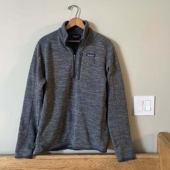 PATAGONIA Women's Sweater Fleece Quarter-Zip Jacket in Grey Size Medium - Picture 1 of 4
